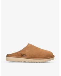 UGG - Classic Slip-On Suede And Shearling Slippers - Lyst