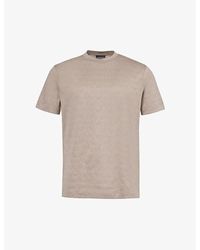 Emporio Armani - Monogram-print Regular-fit Cotton T-shirt Xx - Lyst