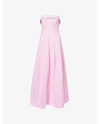 Jonathan Simkhai - Avril Strapless Bustier Cotton-Blend Maxi Dress - Lyst