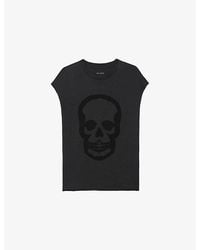 Zadig & Voltaire - Cloe Skull-Motif Cotton-Jersey Tank Top - Lyst