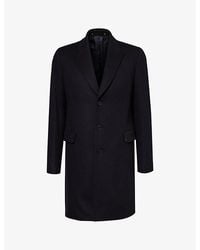 Paul Smith - Single-breasted Front-pocket Wool And Cashmere-blend Coat - Lyst