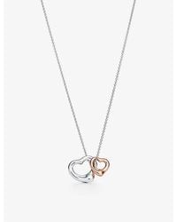 Tiffany & Co. - Elsa Peretti&Reg; Open Heart Sterling And 18Ct Rose- Necklace - Lyst