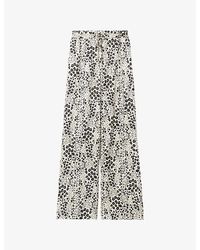 Claudie Pierlot - Animal Print Satin Trousers - Lyst