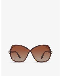 Tom Ford - Ft1013 Round-frame Acetate Sunglasses - Lyst
