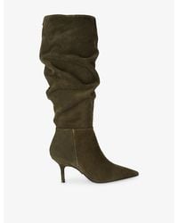 Carvela Kurt Geiger - Spirit Slouch Suede Heeled Knee-High Boots - Lyst