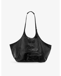 AllSaints - Siloh Oversized Leather Tote Bag - Lyst