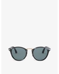Persol - Po3108s Typewriter Edition Round-frame Acetate Sunglasses - Lyst