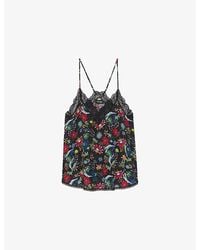 Zadig & Voltaire - Christy Floral-Print Woven Camisole - Lyst