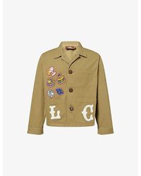 Late Checkout - Regular-Fit Embroidered Cotton-Blend Jacket - Lyst