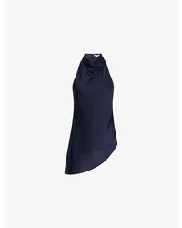 Veronica Beard - Radford Asymmetric Satin Top - Lyst