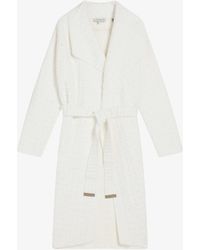 Ted Baker - Maxence Wrap-front Textured Knitted Coat X - Lyst