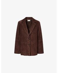 Vince - Regular-Fit Notch-Lapel Suede Blazer - Lyst