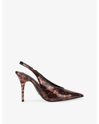 Steve Madden - Amdromeda Printed Leather Sling-Back Courts - Lyst
