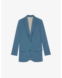 Zadig & Voltaire - Viva Single-Breasted Peak-Lapel Crepe Blazer - Lyst