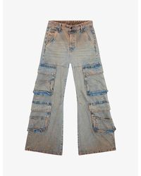 DIESEL - Sire Wide-leg Low-rise Jeans - Lyst