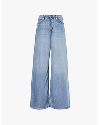 Rag & Bone - Featherweight Sofie Wide-Leg High-Rise Denim-Blend Jeans - Lyst