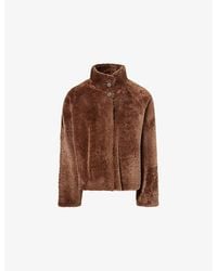 Arma - Ariana Funnel-Neck Shearling Jacket - Lyst