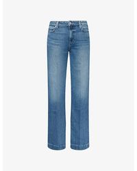 PAIGE - Leenah Wide-Leg Stretch-Denim Blend Jeans - Lyst