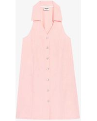 Claudie Pierlot - Riyu V-neck Linen-blend Mini Dress - Lyst