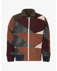 Sacai - X Apc Patchwork Knitted Blouson Jacket - Lyst