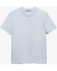 Prada - Brand-patch Crewneck Cotton-jersey T-shirt - Lyst