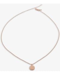 Monica Vinader - Siren Petal Recycled 18ct Rose Gold-plated Vermeil Sterling-silver Pendant Necklace - Lyst