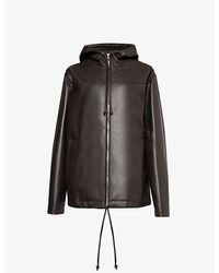 Bottega Veneta - Hooded Long-sleeve Leather Jacket - Lyst