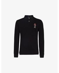 Polo Ralph Lauren - Bear-embroidered Slim-fit Cotton-piqué Polo Shirt X - Lyst