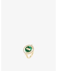 Messika - Lucky Move Malachite, 18Ct And 0.18Ct Diamond Ring - Lyst