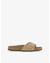 Birkenstock - Madrid Big Buckle Nubuck-Leather Sandals - Lyst