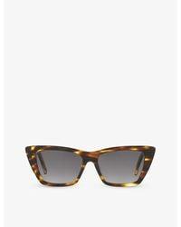 Saint Laurent - Sl276 Mica Cat-eye Frame Acetate Sunglasses - Lyst