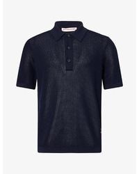 Orlebar Brown - Keeling Knitted Cotton-Blend Polo Shirt - Lyst