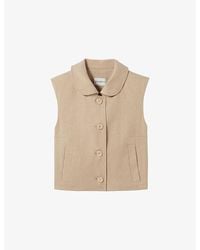 Claudie Pierlot - Tailored Button-Down Linen-Blend Jacket - Lyst