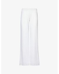 Cou Cou Intimates - Pointelle Relaxed-fit Organic-cotton Pyjama Trousers - Lyst