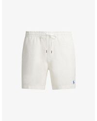 Polo Ralph Lauren - Logo-Embroidered Linen Shorts - Lyst