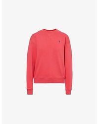 Polo Ralph Lauren - Brand-Embroidery Round-Neck Cotton-Blend Sweatshirt - Lyst