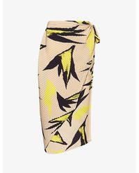 Issey Miyake - Hued Vigor Graphic-Pattern Pleated Midi Skirt - Lyst