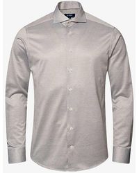 Eton - Casual Knit King Straight-point-collar Regular-fit Cotton Shirt - Lyst