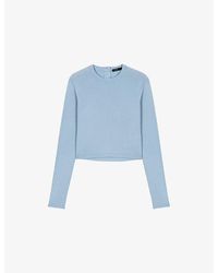 Maje - Jewelled-Buttons Knitted Wool Jumper - Lyst