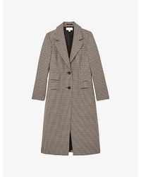 Reiss - Karina Checked Wool-Blend Coat - Lyst