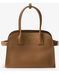 Prada - Foiled-logo Medium Leather Top-handle Bag - Lyst
