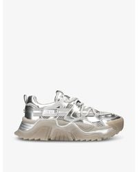 Steve Madden - Kingdom-e Chunky Faux-leather And Mesh Trainers - Lyst