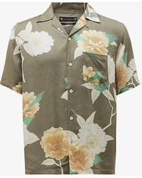 AllSaints - Alamein Floral-print Eco Viscose-blend Shirt X - Lyst