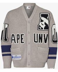 Aape - Varsity Brand-embellished Relaxed-fit Cotton-blend Cardigan X - Lyst