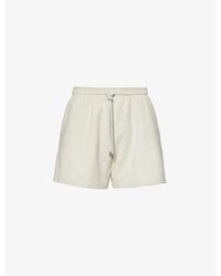 4th & Reckless - Mirissa Logo-embroidered Regular-fit Cotton-jersey Shorts - Lyst