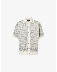 Amiri - Ma Quad Check Mesh Knit Shirt - Lyst