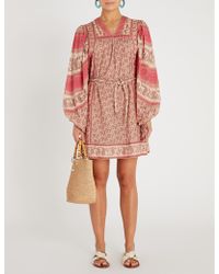 Zimmermann Juniper Rioting Printed Cotton-voile Mini Dress - Pink