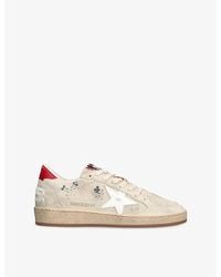 Golden Goose - X Disney Ballstar Suede Trainers - Lyst