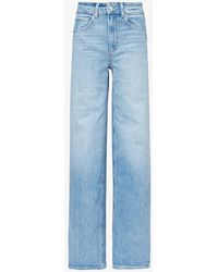 PAIGE - Sasha Straight-leg High-rise Stretch-organic Denim Jeans - Lyst