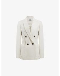 Reiss - Larsson Double-breasted Wool-blend Blazer - Lyst